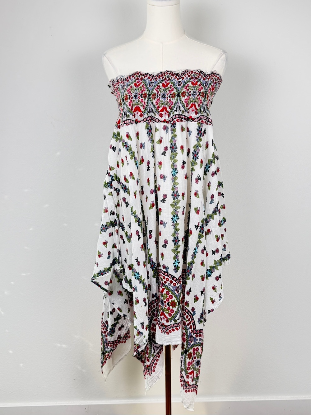 I.Q Smart Clothes Convertible Boho Handkerchief Skirt Strapless Top size M